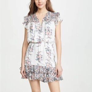 Veronica Beard Amica Floral Silk Mini Dress